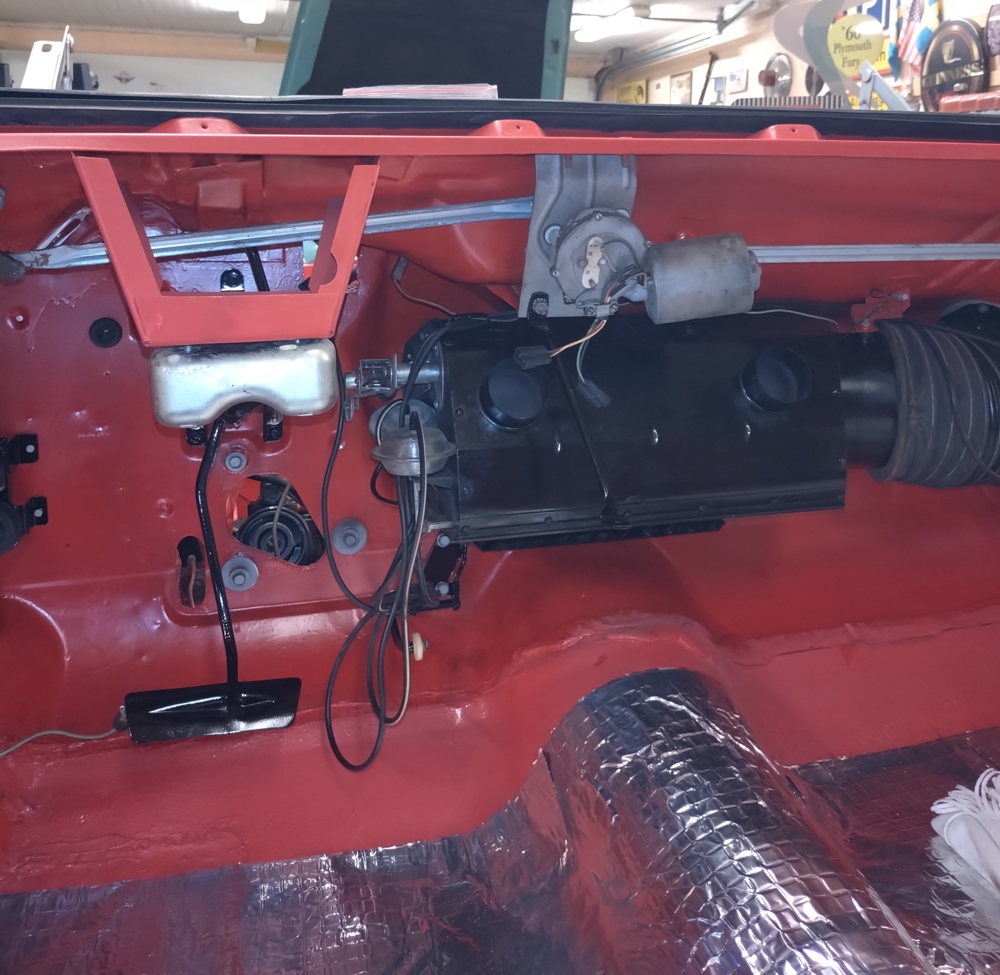 Torkarmotor, värmepaket mm monterade