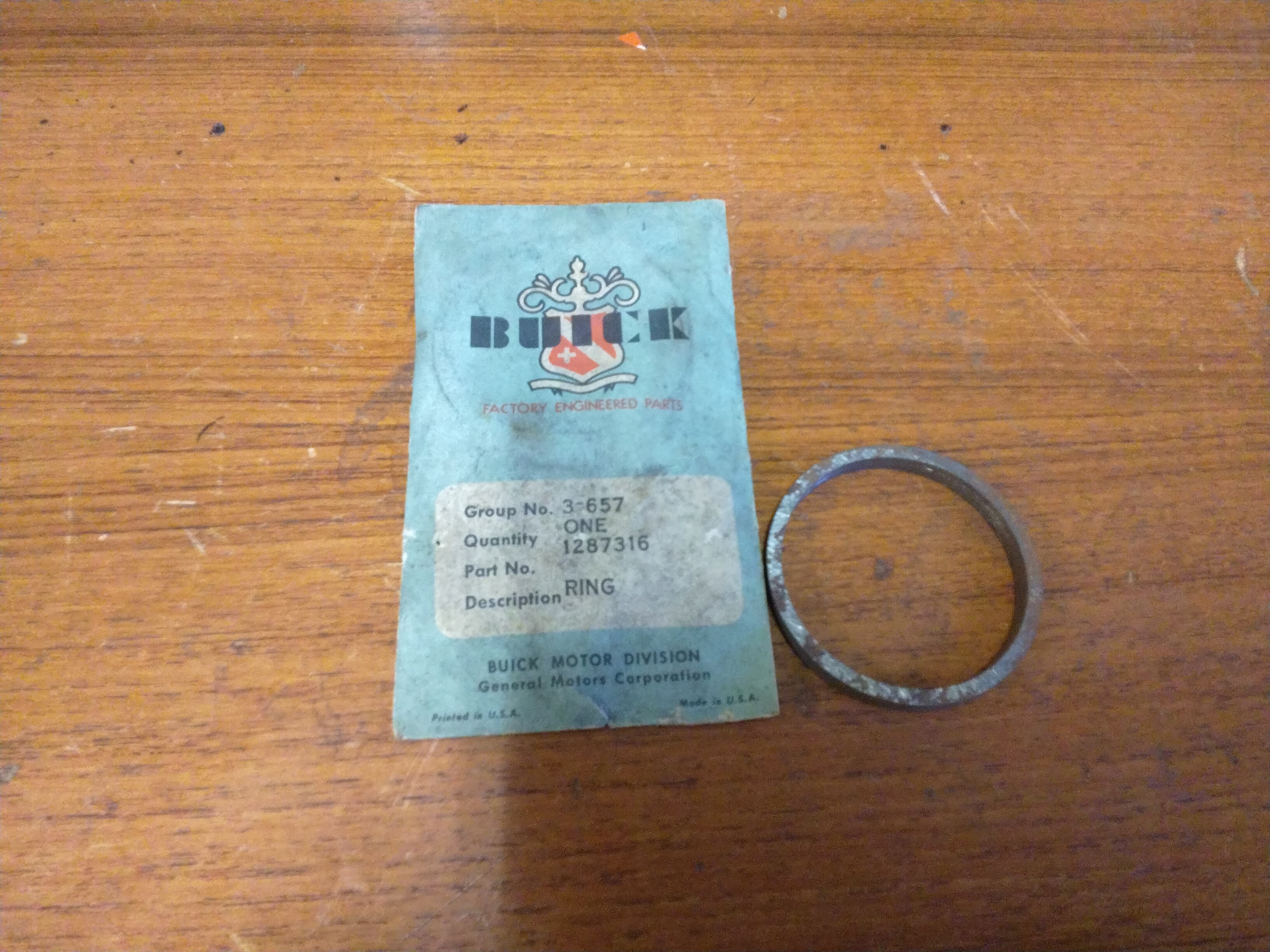 Buick 34-53 ring grenrör