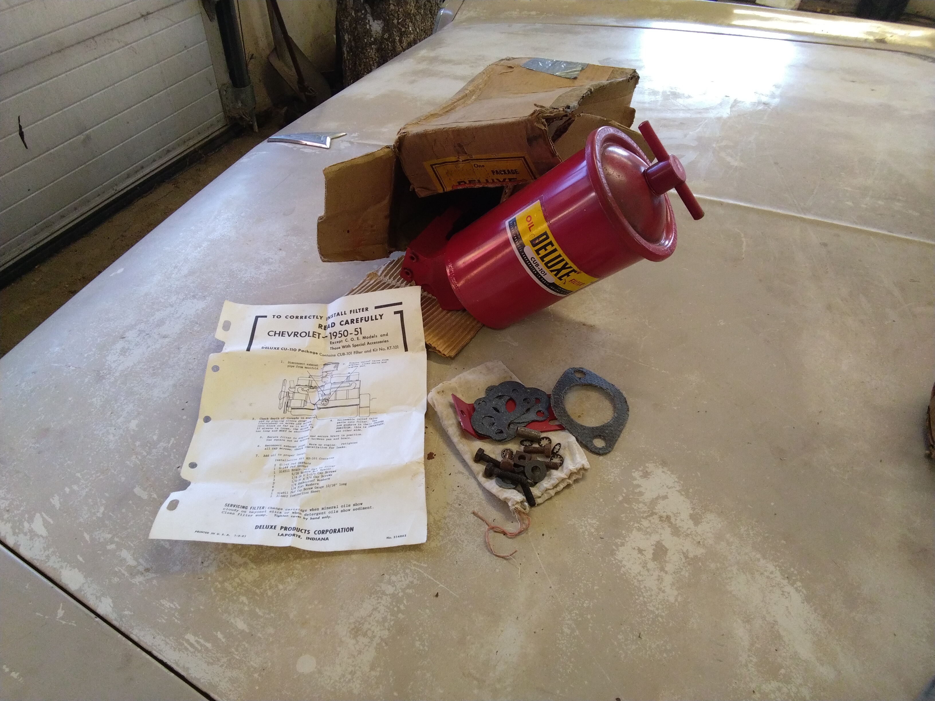 Chevrolet 50-51 oljefilter insats extra tillbehör