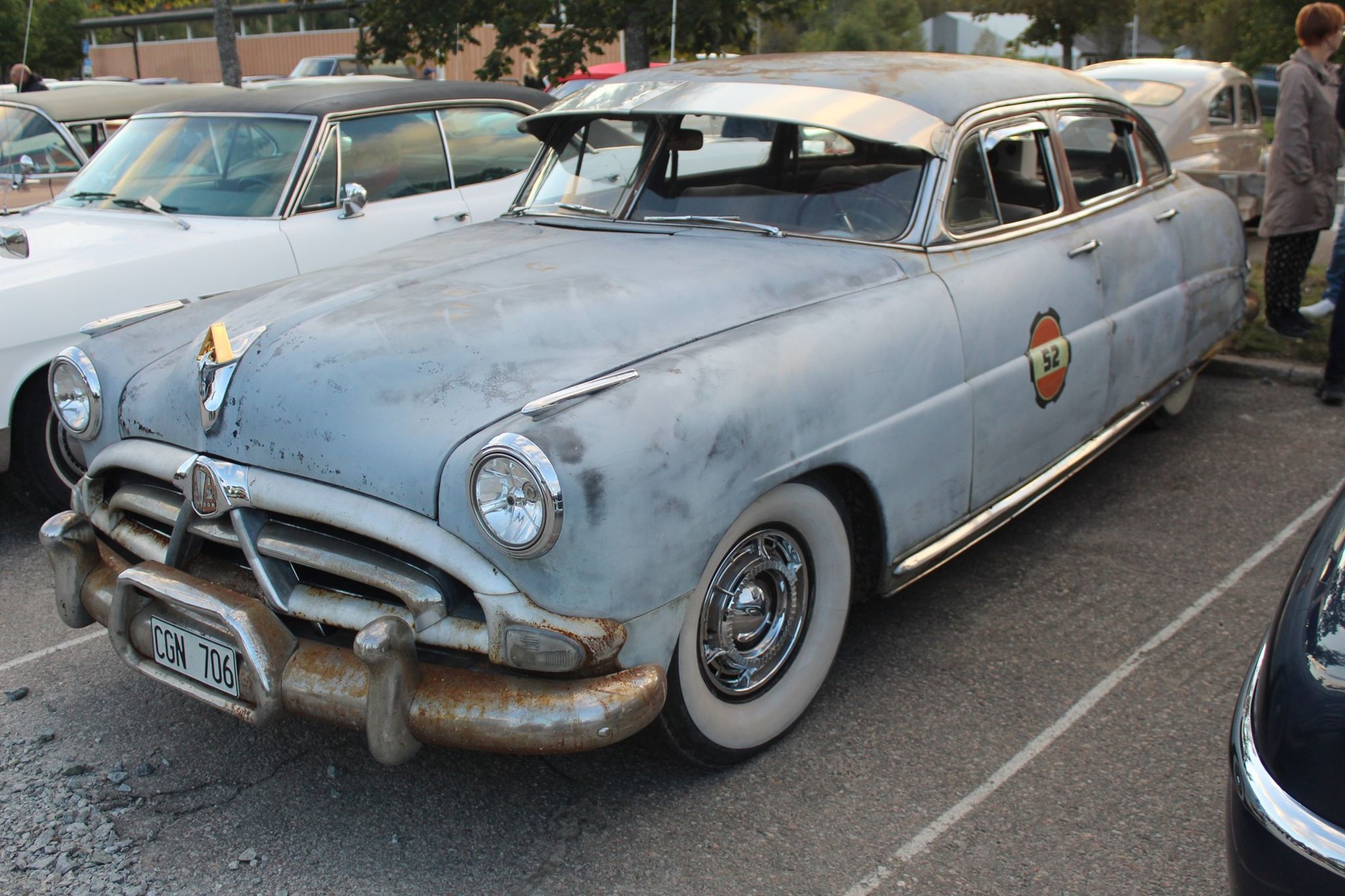 Denna Hudson ser ut att varit med i en Carrera Panamericana tävling och sedan blivit undanställd i 70 år ägare är Roger Isaksson i Gnarp